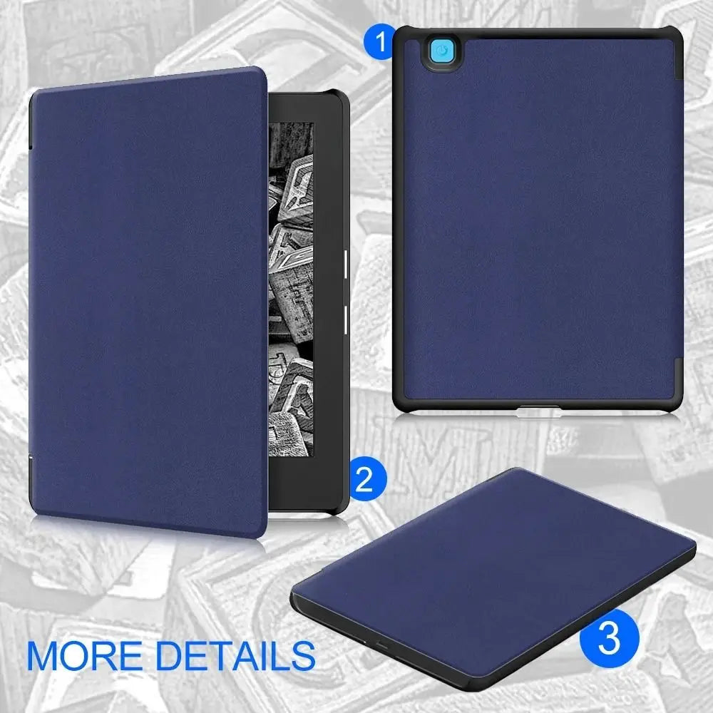 For Kobo Aura H2O Edition 2 Smart Case 6.8 inch eReader Cover Ultra Slim PU Leather Funda Auto Wake/Sleep Protective Shell