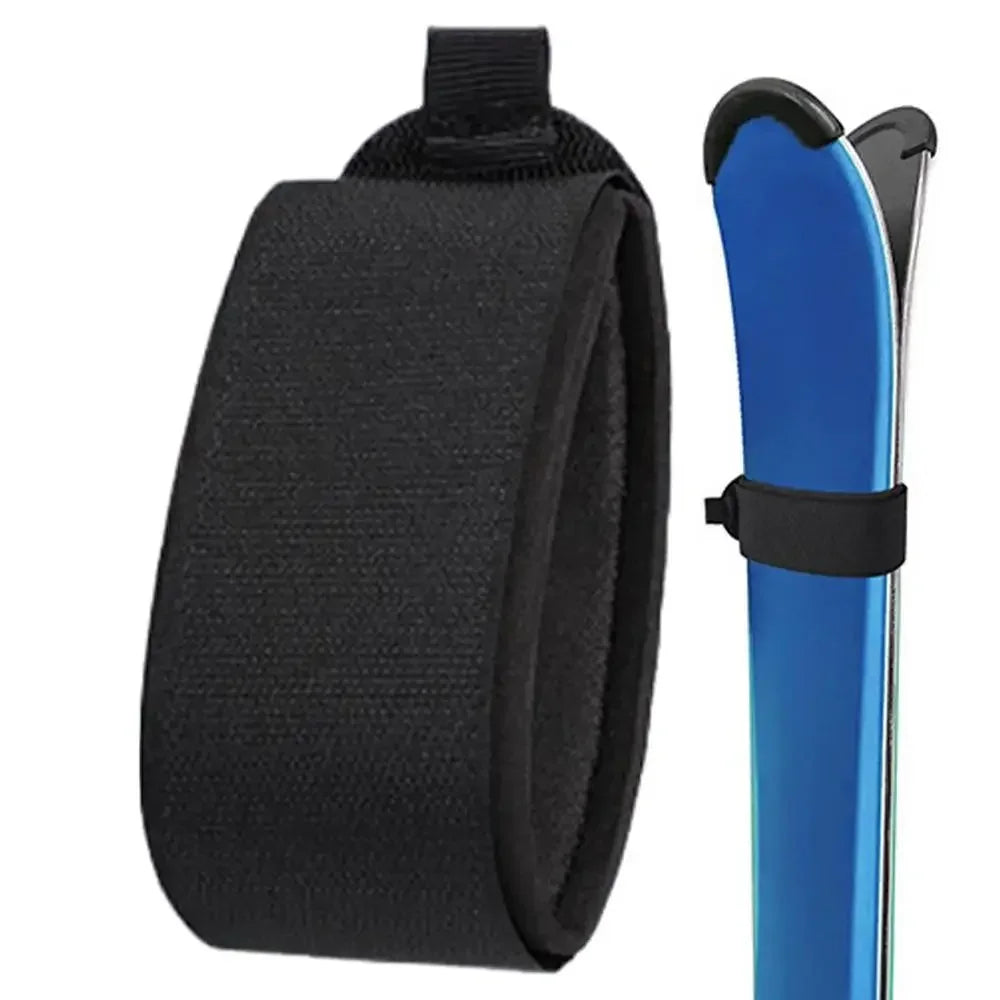 Adjustable Ski Wrap Straps Skis Band Storage Ski Fastener Tape Ski Storage Tie with Protective Pad Skis Accessories Winter Sport