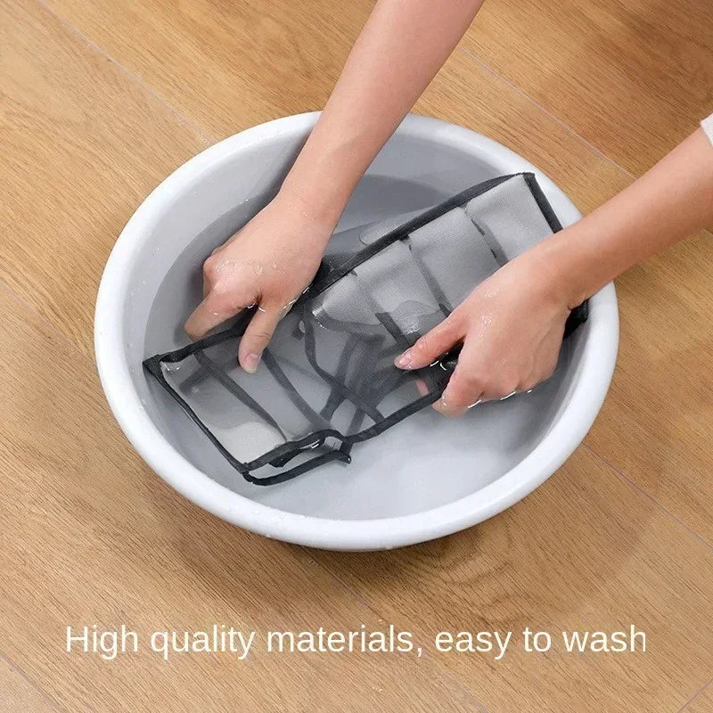 Closet Drawer Organizer - 6 Grid Underwear & Sock Storage Box for Wardrobe