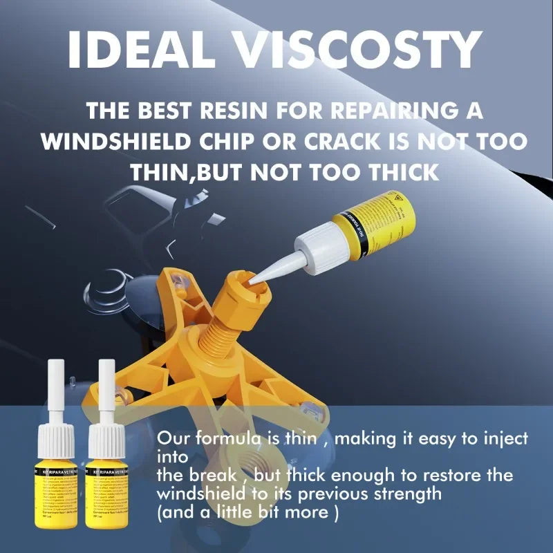 Complete Windshield Crack Repair Kit - Professional DIY Glass Restoration Set