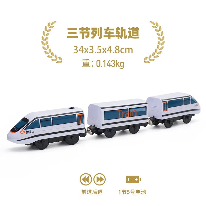 Electric Train Set Toys Model Train Electric Car Fit For Wooden Railway Wood Train Track Christmas Gift For Children