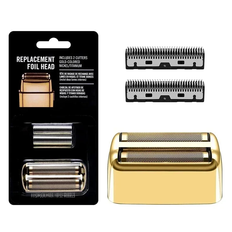 Replacement Head Foil & Cutters Blade Fit For BaBylissPRO Barberology FXFS2 Double Foil Electric Shaver ，For BaByliss Razor