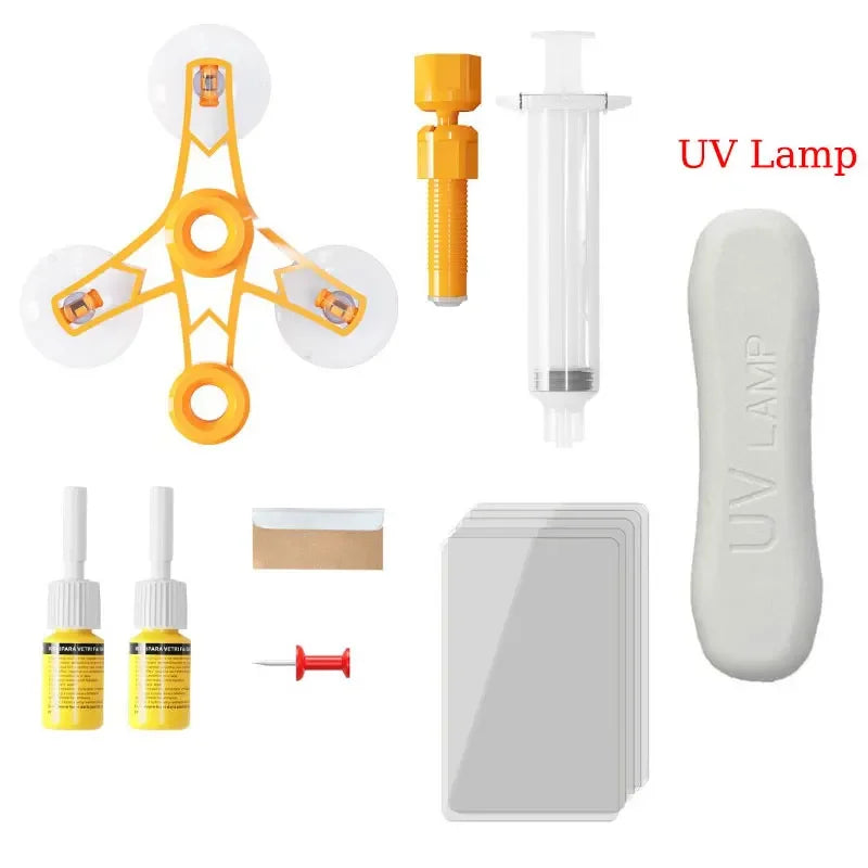 Complete Windshield Crack Repair Kit - Professional DIY Glass Restoration Set