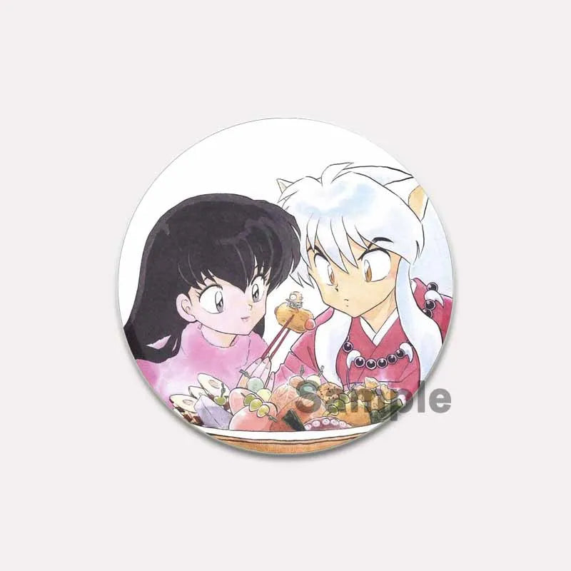 Comic Brooches about Sesshomaru and Rin,Cosplay Cartoon Badge Handmade Cute Enamel Pins for Backpack Clothes Collar Accessories
