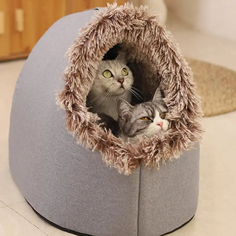 Cat Bed Comfortable Pet Sleeping Bed, Portable Cat Bed Warm And Thickened Pet Bed With Handle Portable Cat Bed Winter Pet Suppli