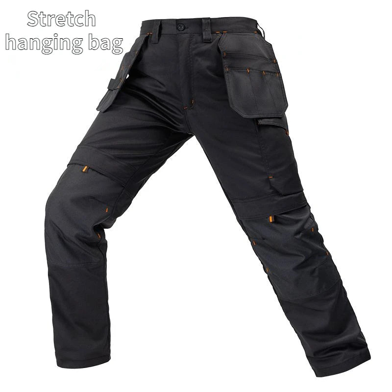 Summer Thin Cargo Pants Men's Multi-pocket Tear Resistance Stretch Trousers Outdoor Site Working Wear-resistant Pants Workwear