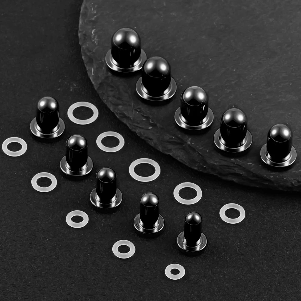 Comfy Dead Stretching Plugs in 0.5mm Increments Crazy Ear Gauges with Rubber Rings 316 Surgical Stainless Steel Body Jewelry