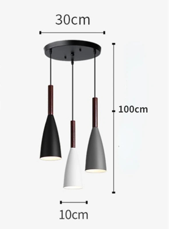 Premium Nordic Minimalist Pendant Light - 3-Head Modern Chandelier Fixture