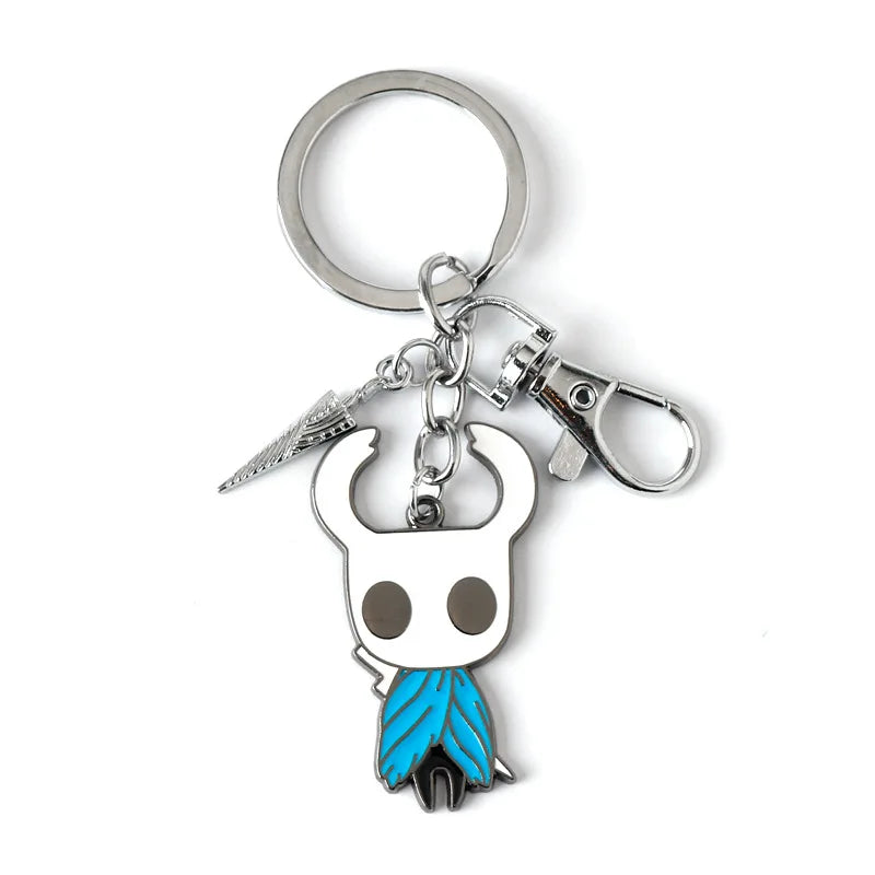 1 Pcs Hot Game Hollow Knight Keychain Metal Key Chains Octopus Pendant Car Bag Key Holder Cartoons Souvenirs Gift Accessories