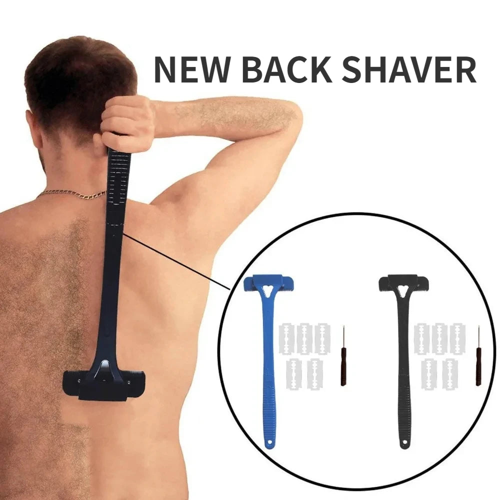 Men's Back Shaver - Long Handle Foldable Body Hair Trimmer