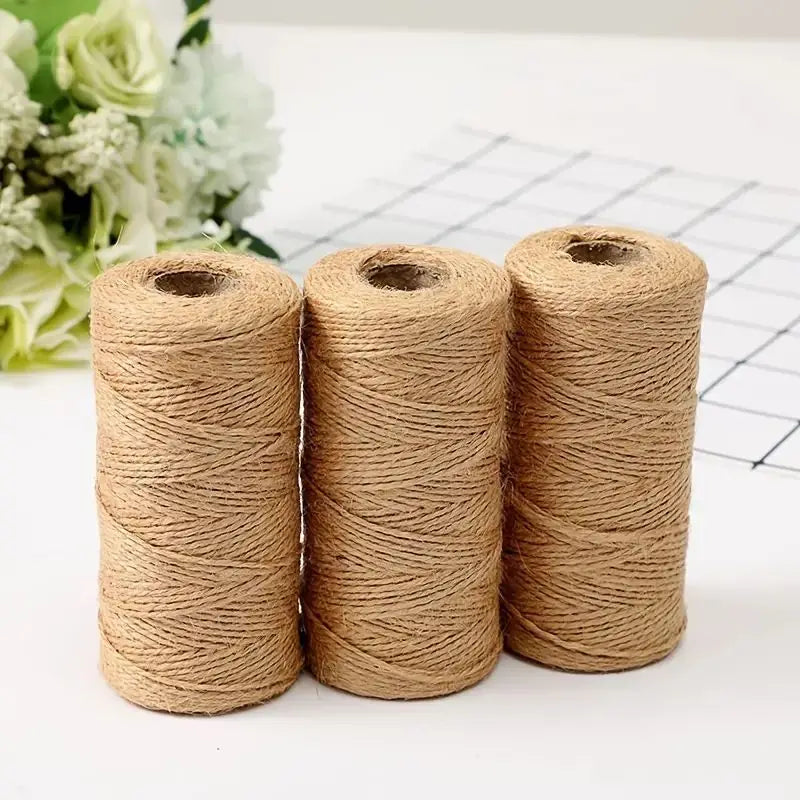 1pc 109 Yards Jute Rope, Jute Twine String, Hemp Cord For DIY Craft, Artworks Decoration, Gift Wrapping