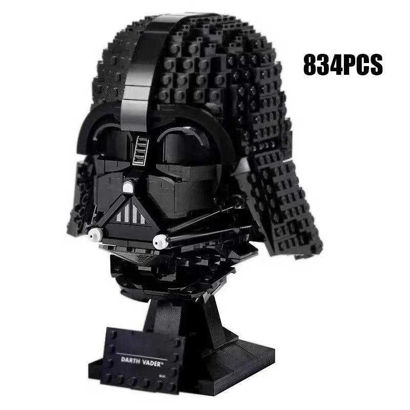 Space Wars Galaxy Warriors Helmet Building Blocks 75327 TIE Fighter Pilot Darth Vader The Mandalorian Luke Hat Bricks Toys Gifts