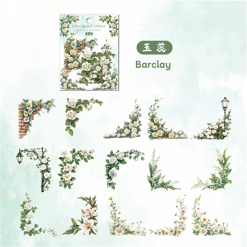 30pcs/bag Kawaii Stationery Stickers courtyard corner Junk journaling stickers DIY Planner Decorative Scrapbooking Supplies