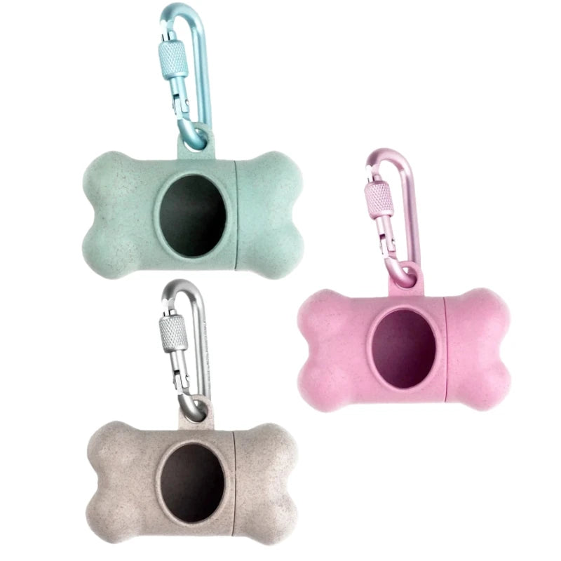 Pet Dog Poop Bag Bone Shape Dispenser Waste Garbage Carrier Holder Dispensers Poop Bag Dogs Trash Cleaning Tool Dog Pet Products