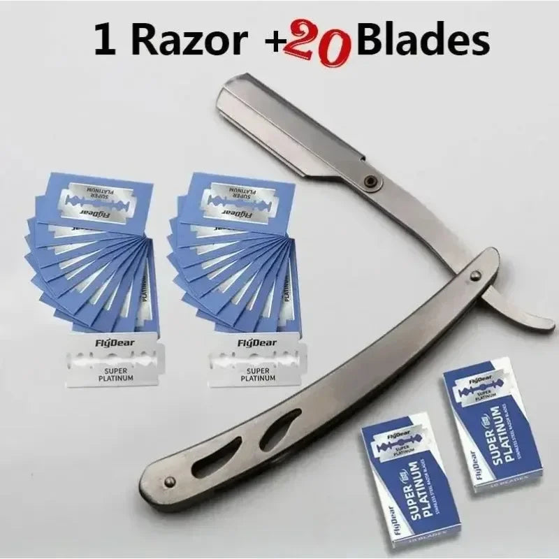 Shaver  Barber Edge Stainless Steel Razor Men Professional Manual Shaver StraightFolding Shaving Shave With Blade