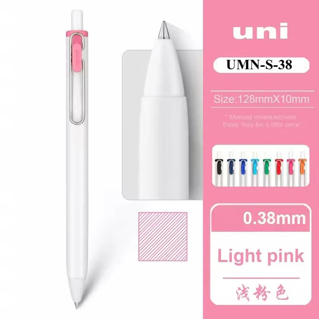 1Pc UNI Uniball ONE Gel Pen UMN-S-38 0.38mm Thick Ink Black Technology Small Thick Core Quick Drying Smooth Writing School Suppl