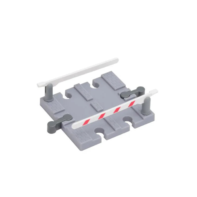 Toddlers Toys Wooden Train Railway Track Accessories Barricade, Platform Track Scene Puzzle Toys For Boys & Girls