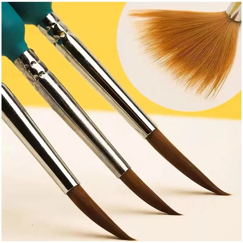 11Pcs/Set Hook Line Pen For Watercolor Oil Painting Extra Fine Soft Wolf Hair Hand Brush Gouache Acrylic Nail Art  Drawing
