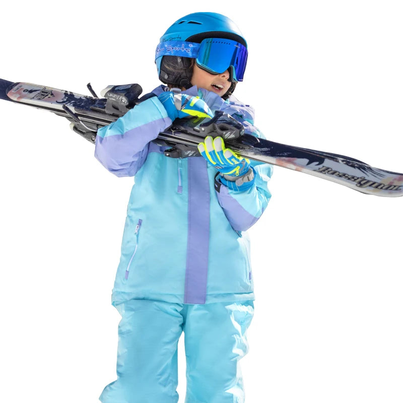 Winter Children's Waterproof Windproof Skiing Snowboard Jackets Pants Snow Suits Sets Ski Wear Kids Coats for Girls