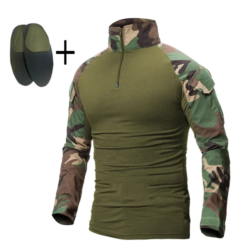 Tactical Uniform Camo Multicam Combat Shirts Cargo Pants +pads Sniper Hunting Clothes Suits Trainning Airsoft Paintball Sets