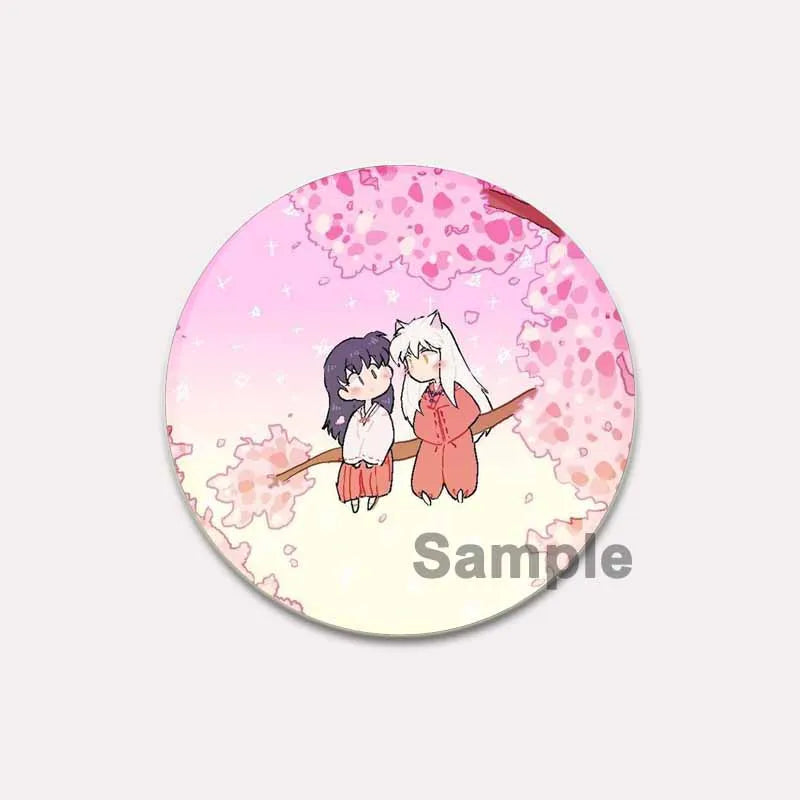 Comic Brooches about Sesshomaru and Rin,Cosplay Cartoon Badge Handmade Cute Enamel Pins for Backpack Clothes Collar Accessories