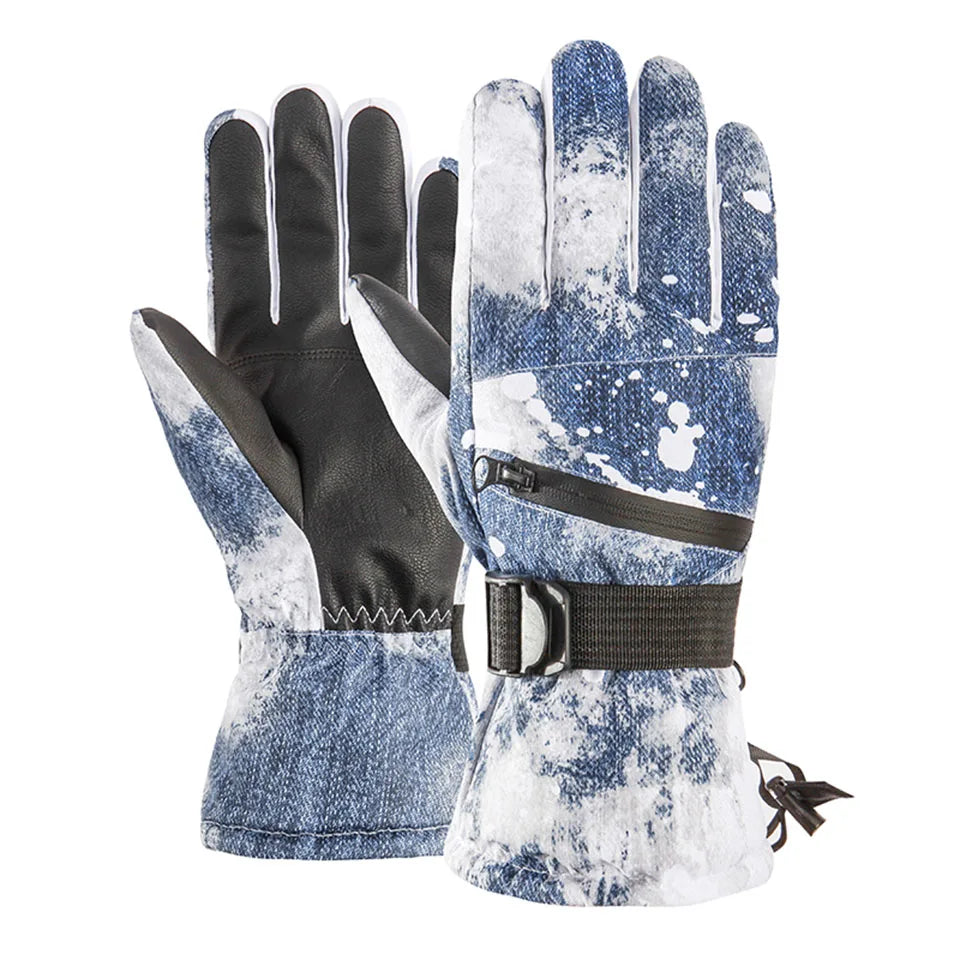 KoKossi Winter Fleece Thermal Ski Snowboard Gloves Windproof Warm Snow Sports Riding Gloves Waterproof Touch Screen Gloves