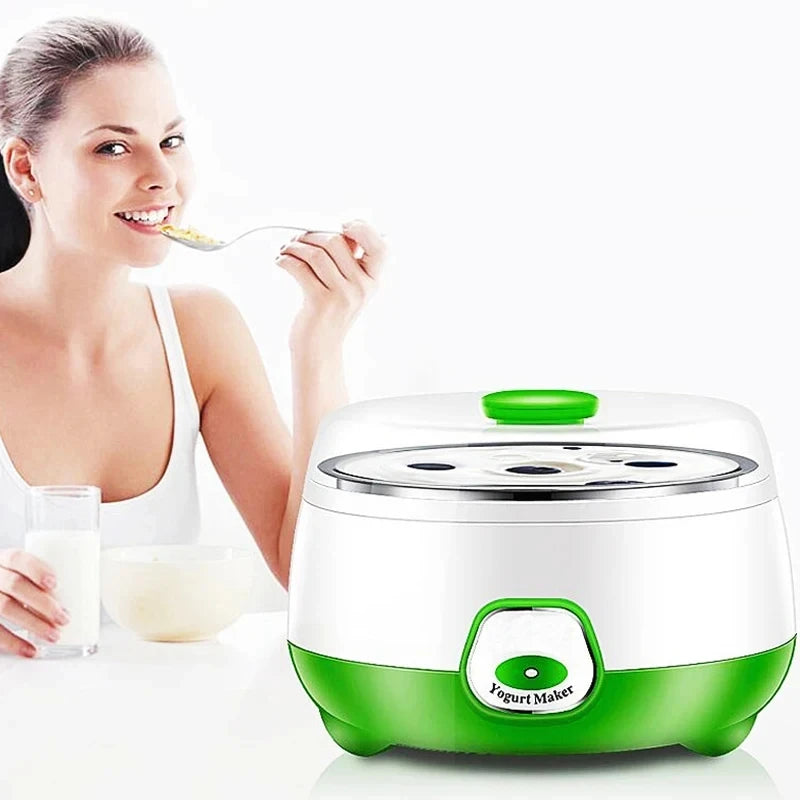 1L Electric Yogurt Maker - Automatic Multifunctional Fermenting Machine for Yogurt, Natto & Rice Wine