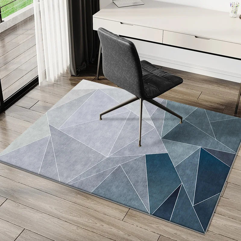VIKAMA Crystal Velvet Carpet Easy to Take Care of Living Room Desk Computer Gaming Swivel Chair Non-slip Mat Bedroom Floor Mat