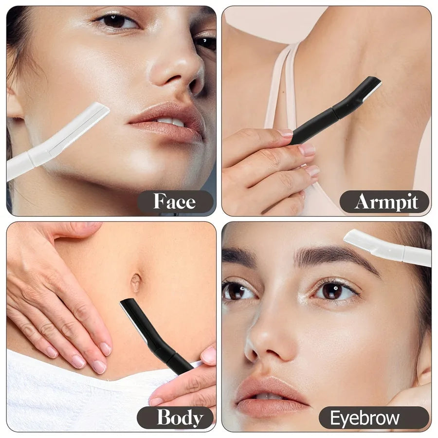 4pcs Eyebrow Razor, Face Razors For Women Facial Hair, Eyebrow Shaver, Dermaplaning Tool To Exfoliate And Refresh The Skin