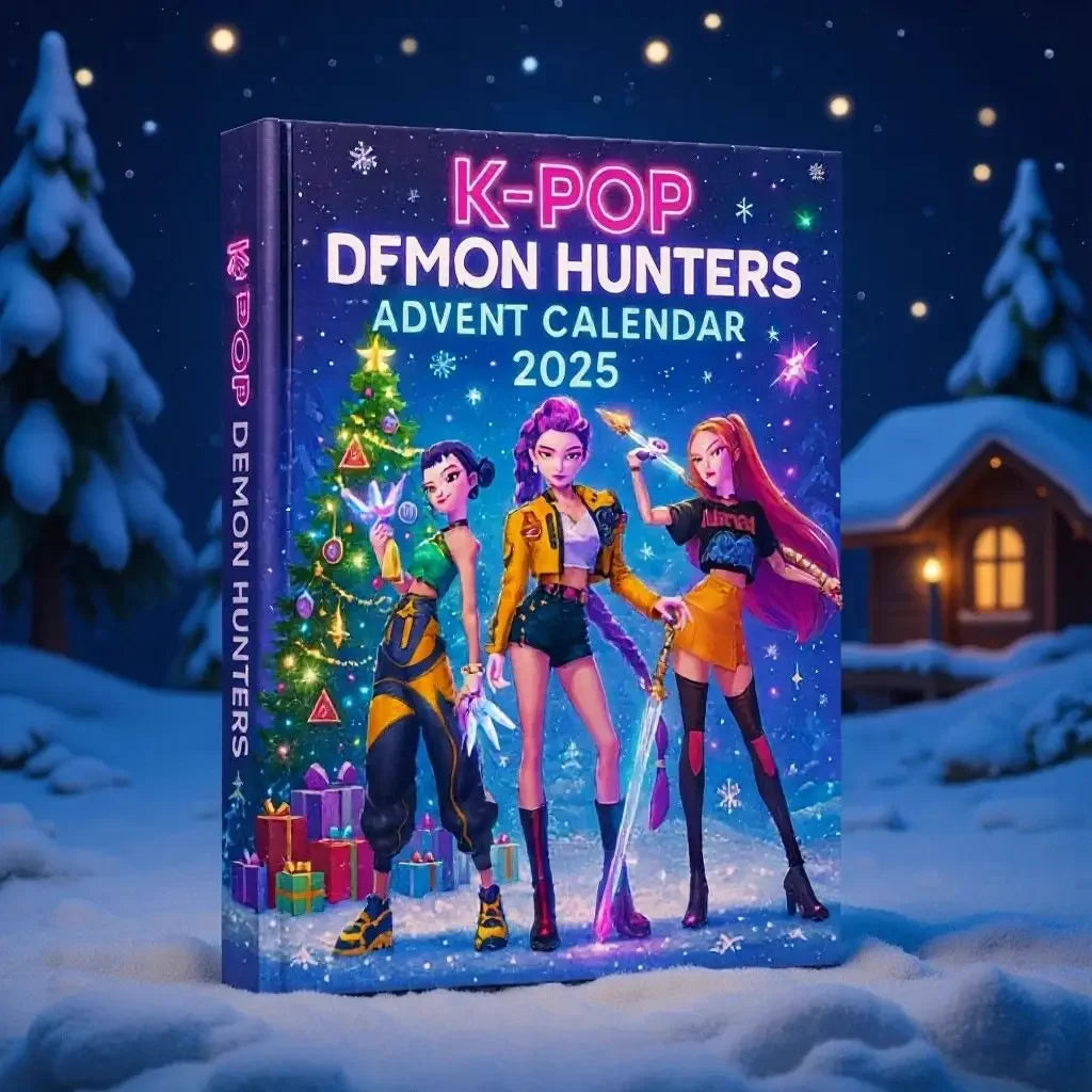 #% Kpop Demon Hunters Advent Calendar Huntrix Rumi Mira Zoey SAJA Boys Derpy Tiger New Year's Decor Christmas Countdown Toys