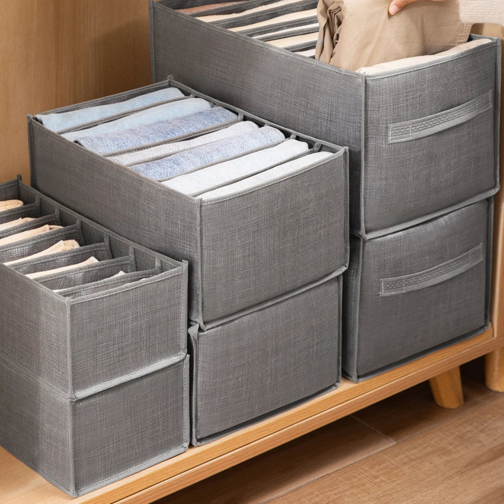Closets Clothes Organizer Jeans Pants Storage Box Cabinet Drawer Separator Underwear Socks T-Shirt Wardrobe Storage Organizers