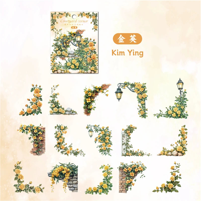 30pcs/bag Kawaii Stationery Stickers courtyard corner Junk journaling stickers DIY Planner Decorative Scrapbooking Supplies