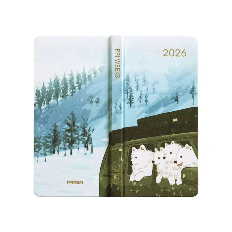 Kinbor 2026 One Page A Week Daily Time Weekly Planner Book Organizer Schedule Books Self Disciplined Punch Efficiency Manual