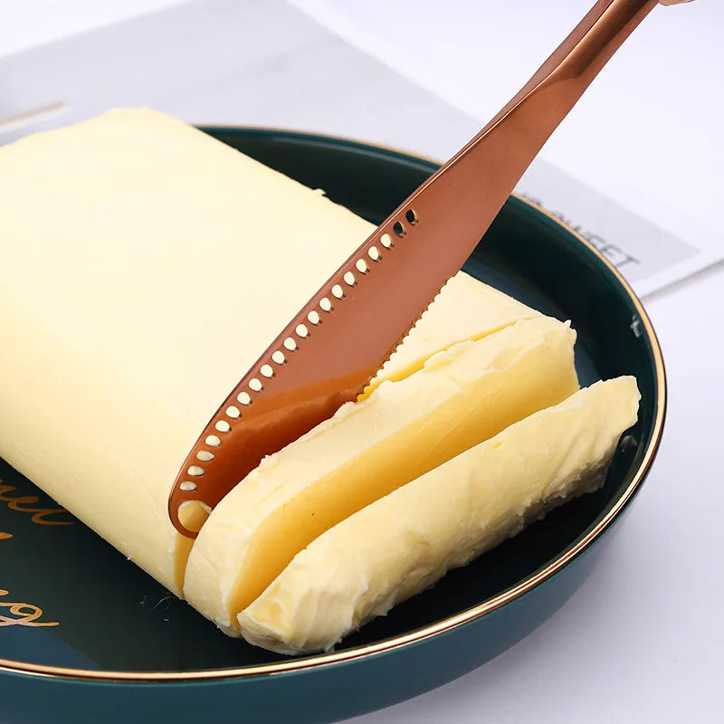 3-in-1 Stainless Steel Butter Knife - Multi-Function Spreader for Butter, Cheese & Jam