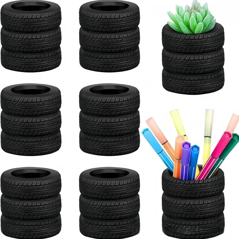 1pcs Creative Tyre Shape Pen Holder - Unique Desktop Utensils Storage Box,Tyre Design,Make Your Desktop More Neat and Beautiful!