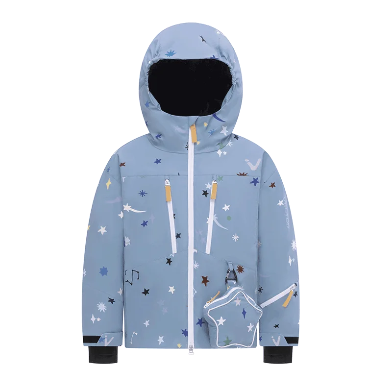 VECTOR Boys Girls Children's Skiing with Fleece Jacket Ski Pants Waterproof Splash Proof Breathable Double Board Skiing