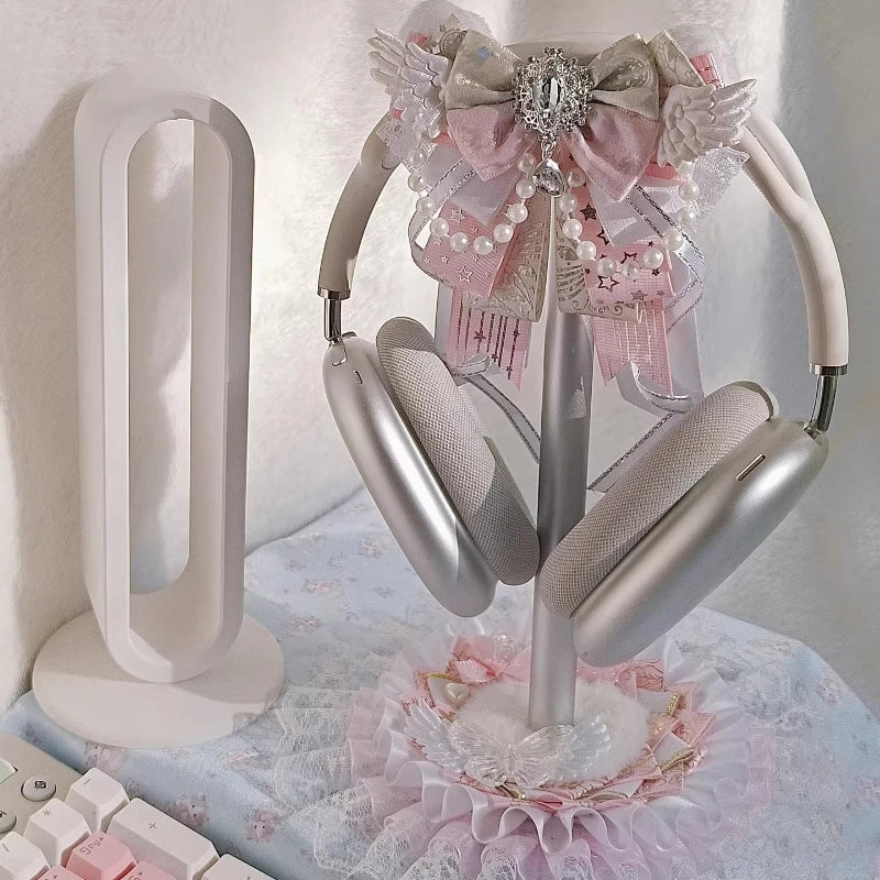 Plush Headphone Stand Customized Cute Headphone Storage Rack Desktop Gaming Esports Earphone Display Stand Headphone Accessories