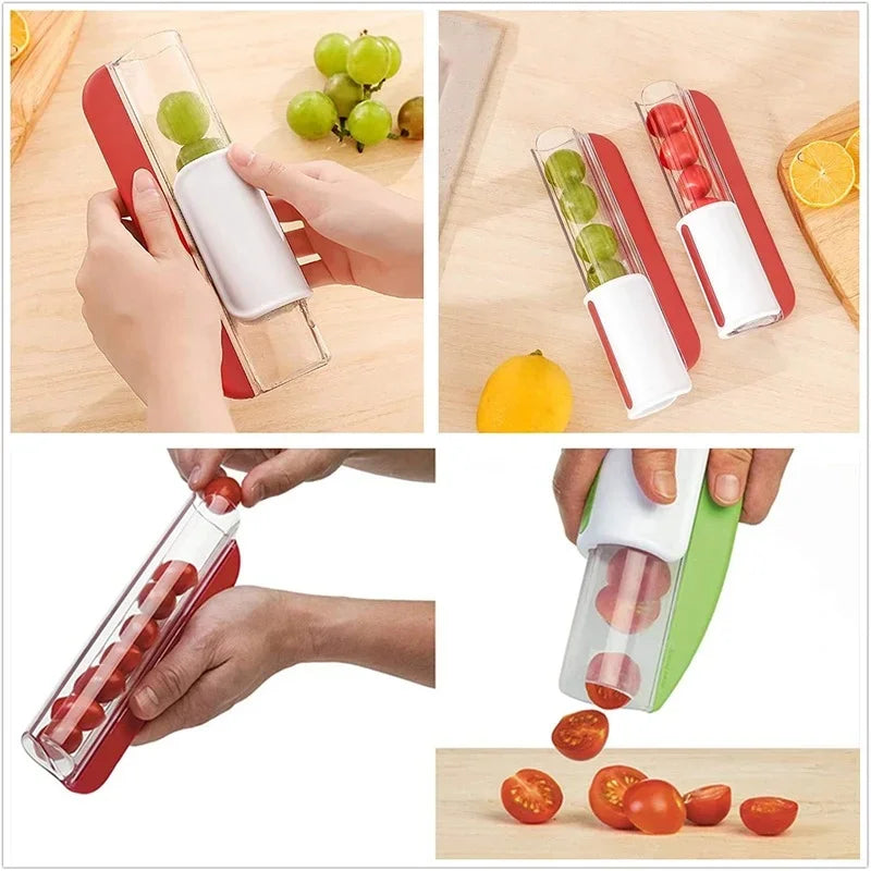 Tomato and Grape Slicer - Manual Cherry Tomato Cutter for Salads