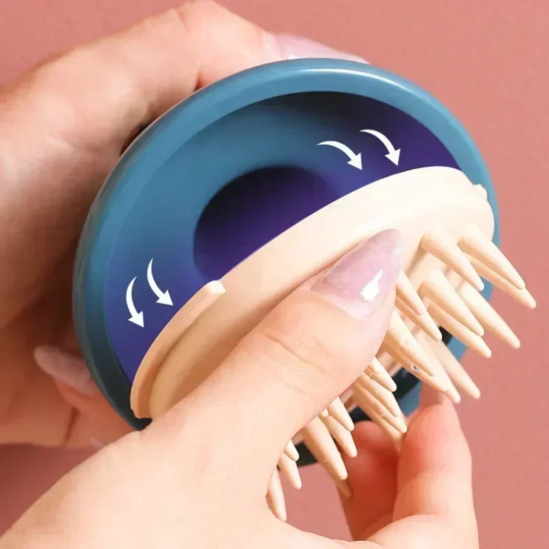 Silicone Scalp Massage Brush - Shampoo Applicator & Body Exfoliator for Spa-Quality Hair Care
