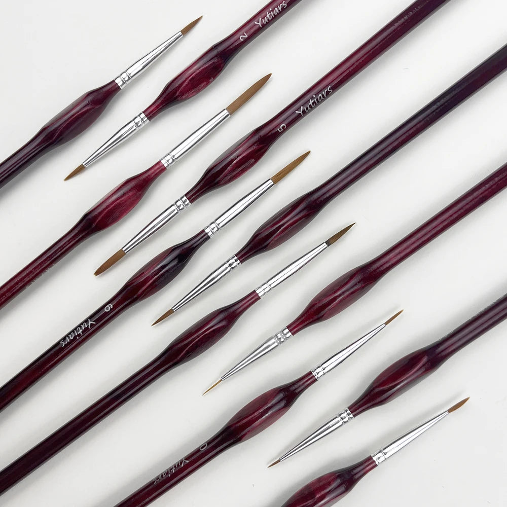 11Pcs Fine Detail Paint Brush Miniature Painting Brushes for Mini Paints Brush Set for Acrylic, Watercolor, Oil, Face, Nail