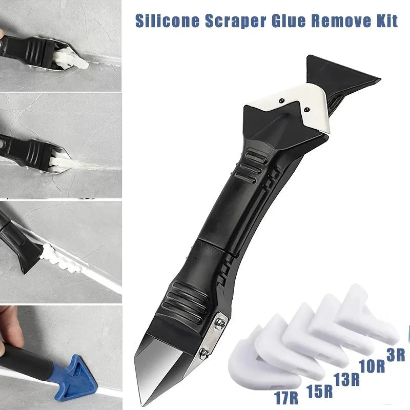 5-in-1 Silicone Scraper & Caulking Tool Set - Professional Sealant Finisher Kit