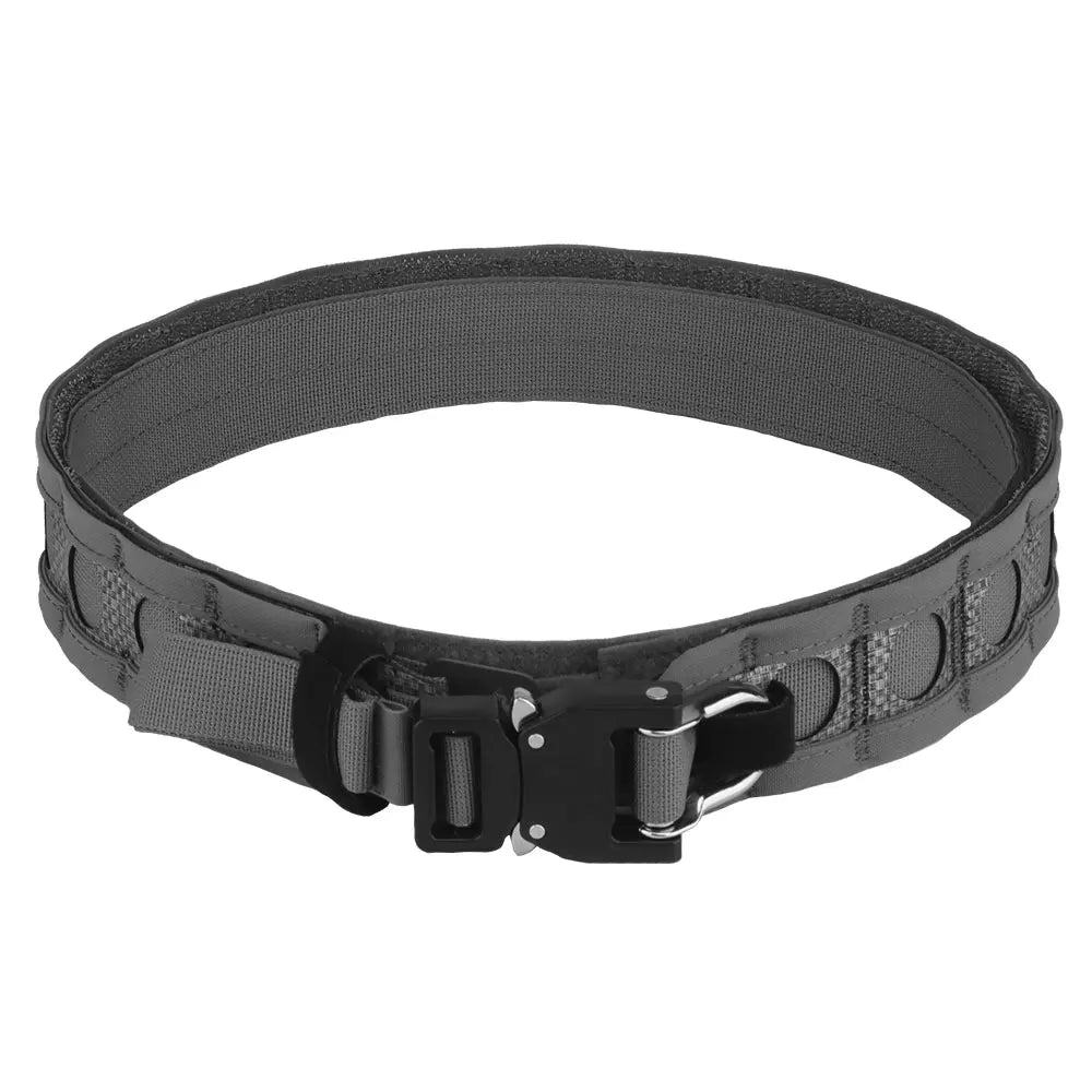 Tactcal Battle 2 Layers Waistbelt Ferro Bison Belt Quick Detach Metal D-Ring Buckle MOLLE Hunting Combat Waistband Airsoft Gear