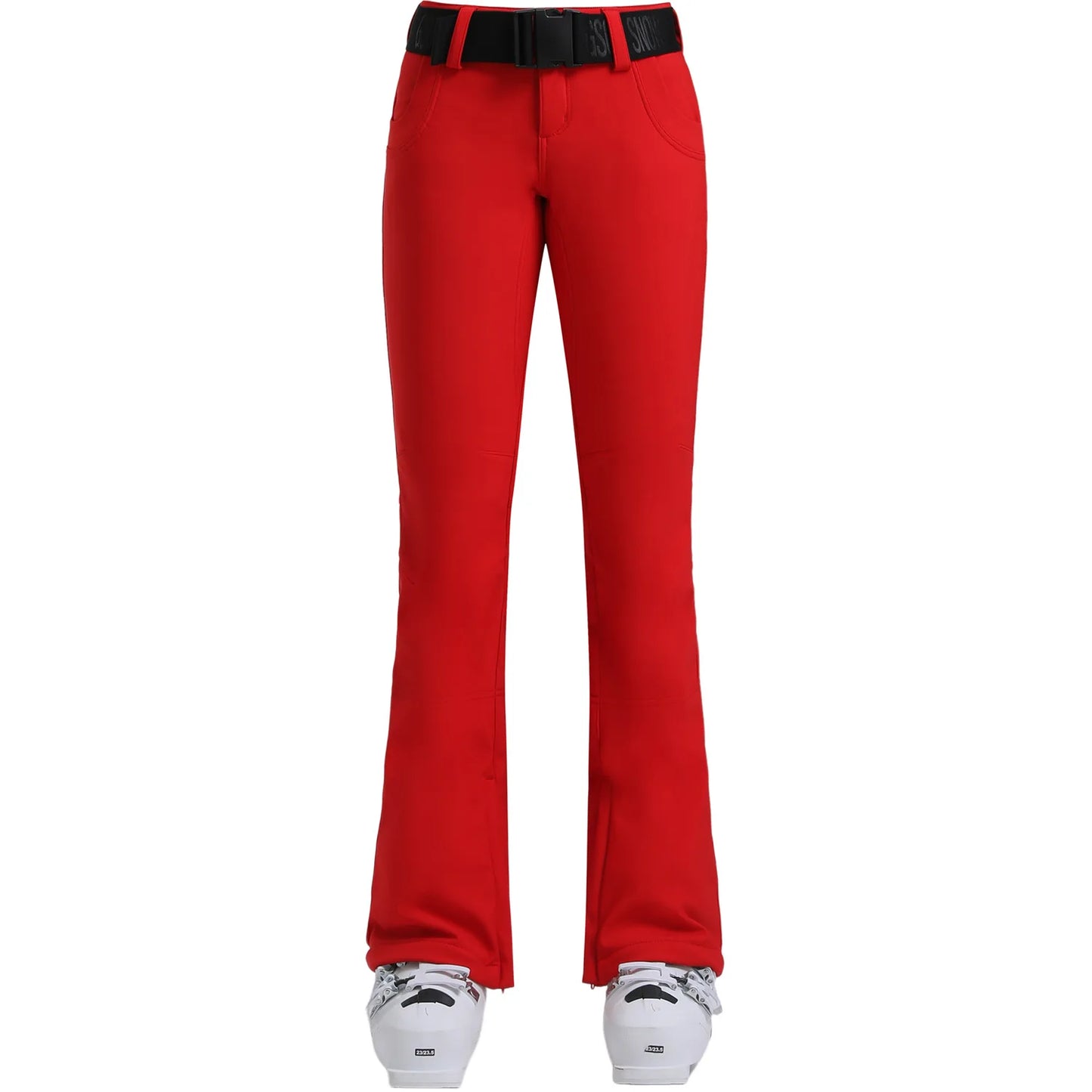 New Women's Skiing Pants Stretch Slim-fit Dual-layer Insulated Professional Windproof Waterproof Breathable Solid Color Ski Pant