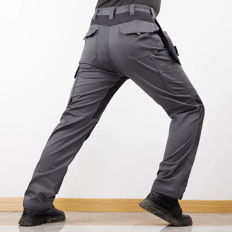 Summer Thin Cargo Pants Men's Multi-pocket Tear Resistance Stretch Trousers Outdoor Site Working Wear-resistant Pants Workwear
