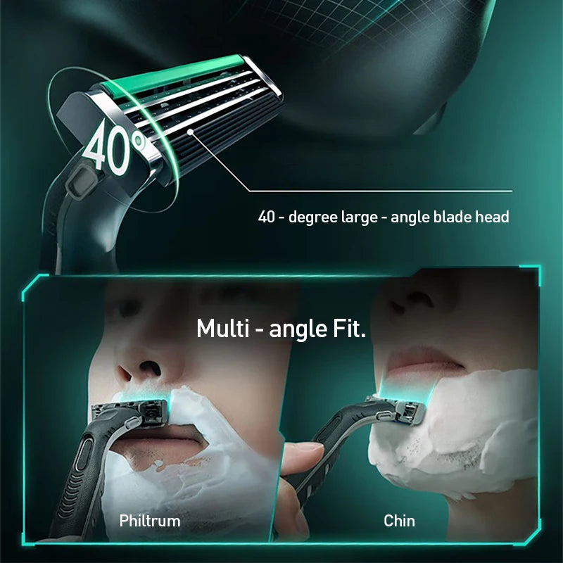 Gillette New Vector 3D Power Razor Floating Blades Shaving Beard Machine