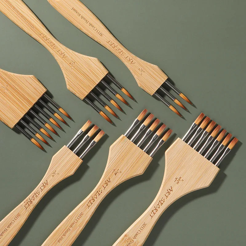 Multi-toothed Brush Comb ArtSecret Watercolor Acrylic Brushes 2033 Nylon Blend Wool Art Supplies