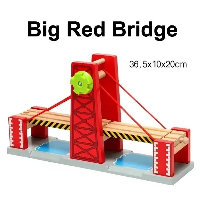 All Kinds of Wooden Track Accessories Beech Wooden Railway Train Track Parts fit Brand Wood Tracks Toys for Children Gifts