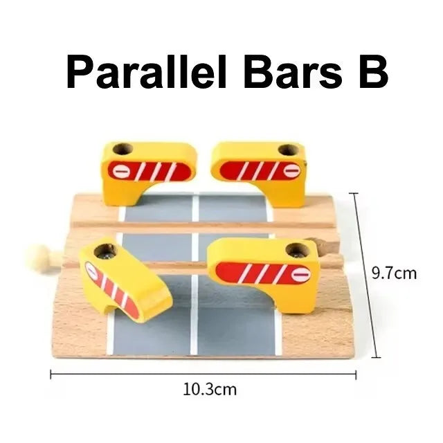 All Kinds of Wooden Track Accessories Beech Wooden Railway Train Track Parts fit Brand Wood Tracks Toys for Children Gifts