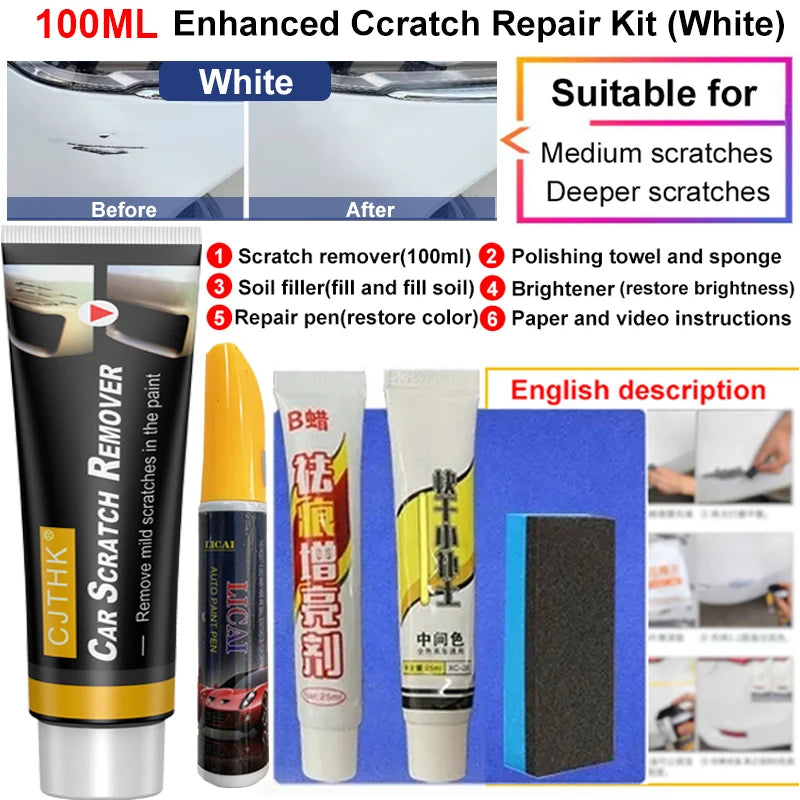 Professional Car Scratch Remover - Paint Repair Polishing Compound Wax