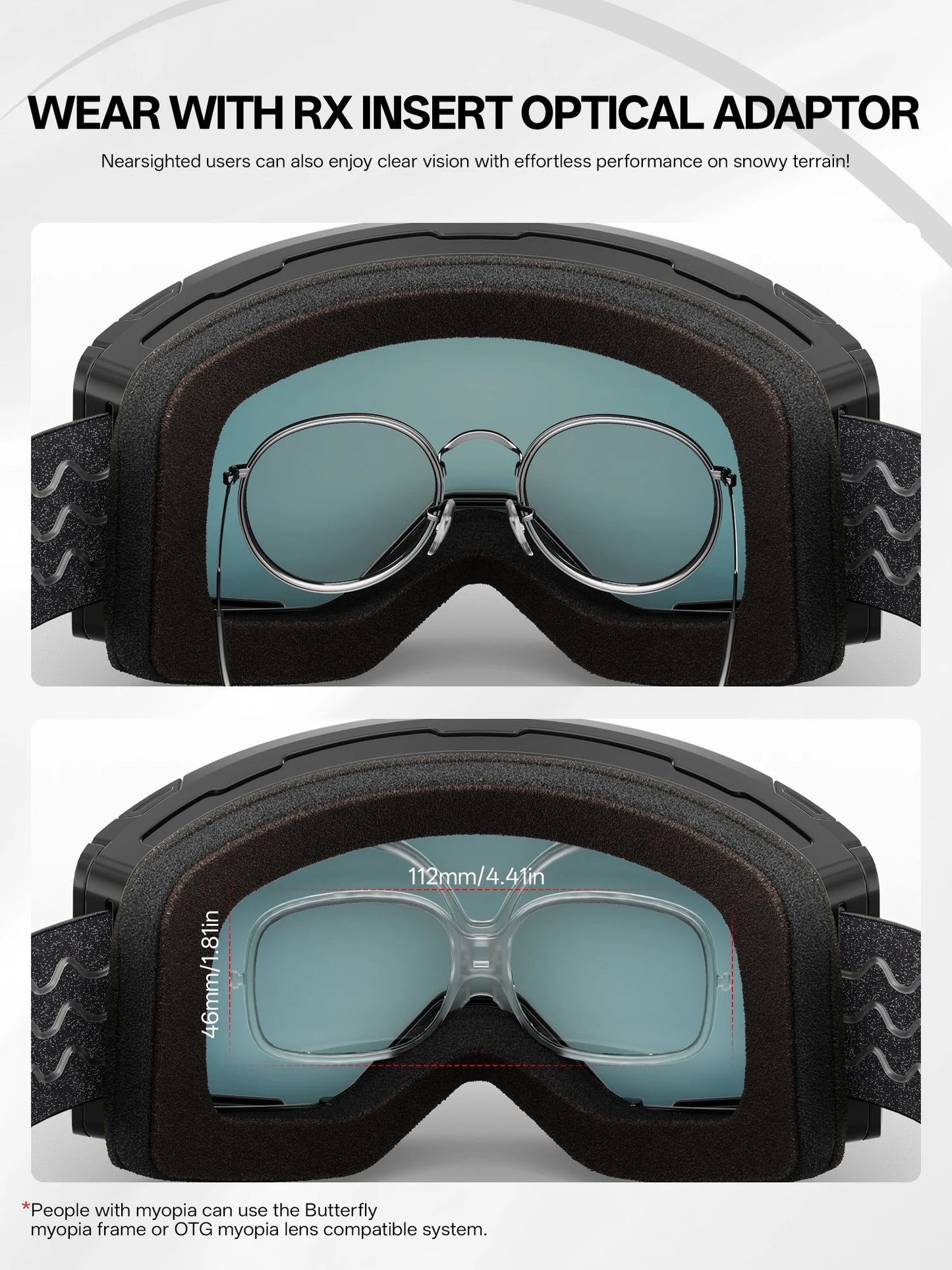 KAPVOE Outdoor Photochromic Ski Goggles Winter Snow Sports for Unisex Snow Glasses Anti-fog Magnetic Snowboard UV400 Glasses Hot